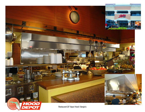 Restaurant 20' Vapor Hood